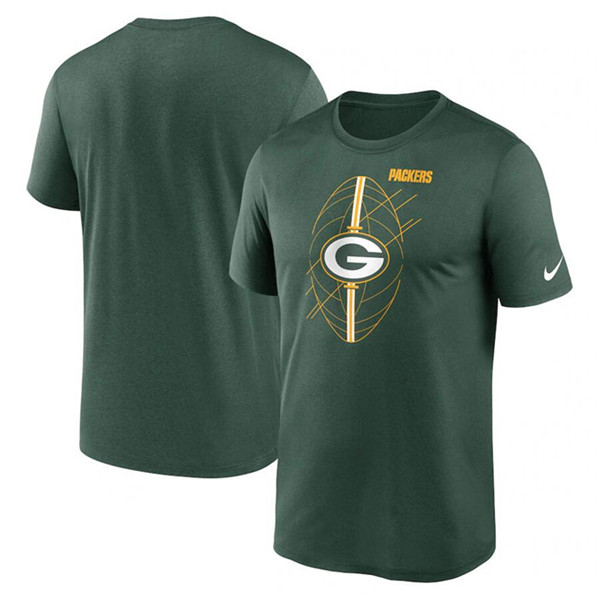 Men's Green Bay Packers Green Legend Icon Performance T-Shirt - Click Image to Close